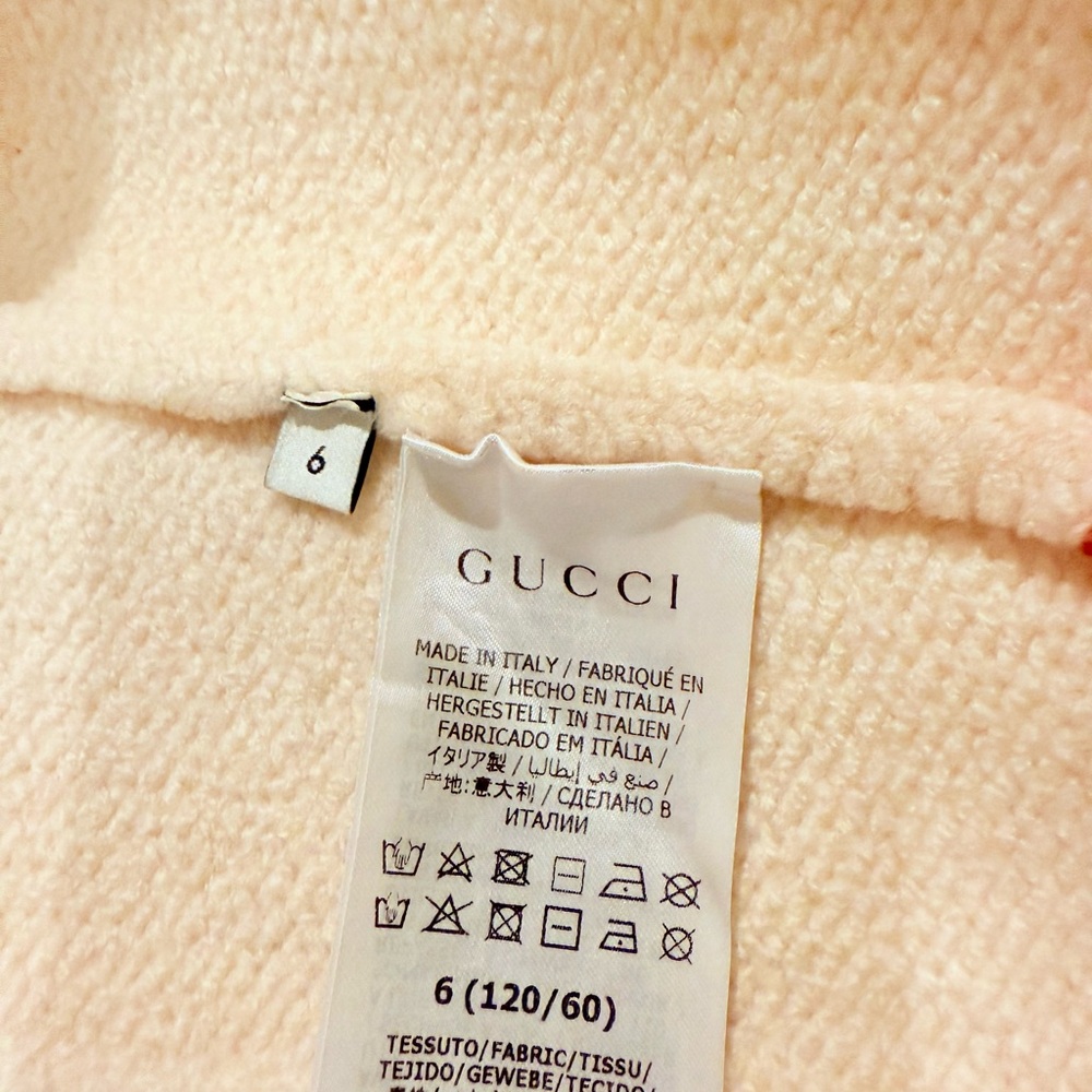 Gucci Cream Cardigan with Red and Green Stripes - Picture 3 of 3